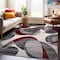 World Rug Gallery Modern Geometric Circular Harmony Non Shedding Soft Area Rug 7' 10 x 10' Red 393RED8x10 - alternate 1
